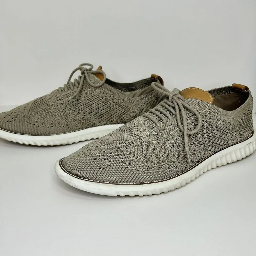 Steve Madden Men’s Gray Knit Wingtip Oxfords Dress Sneakers Size 9.5